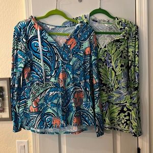 Lot of 2 crown and ivy popovers medium m euc